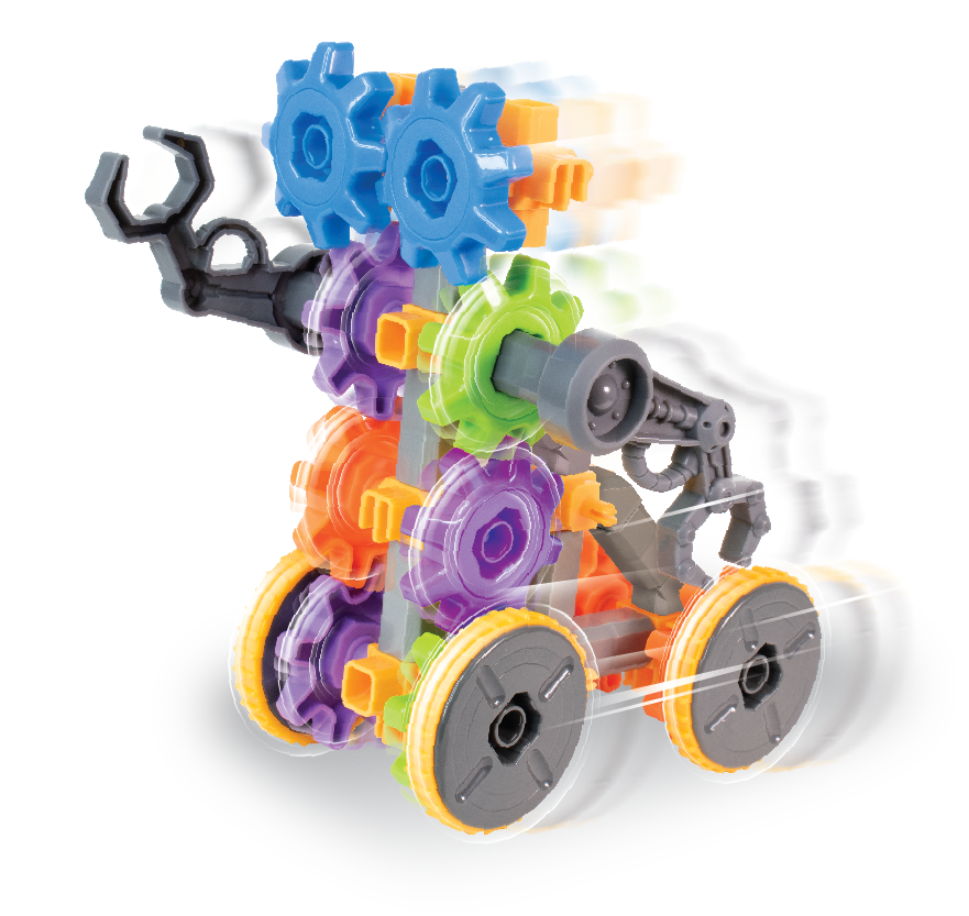 Set de constructie 3 in 1 STEM - Robotel & masinute saniter PlayLearn Toys