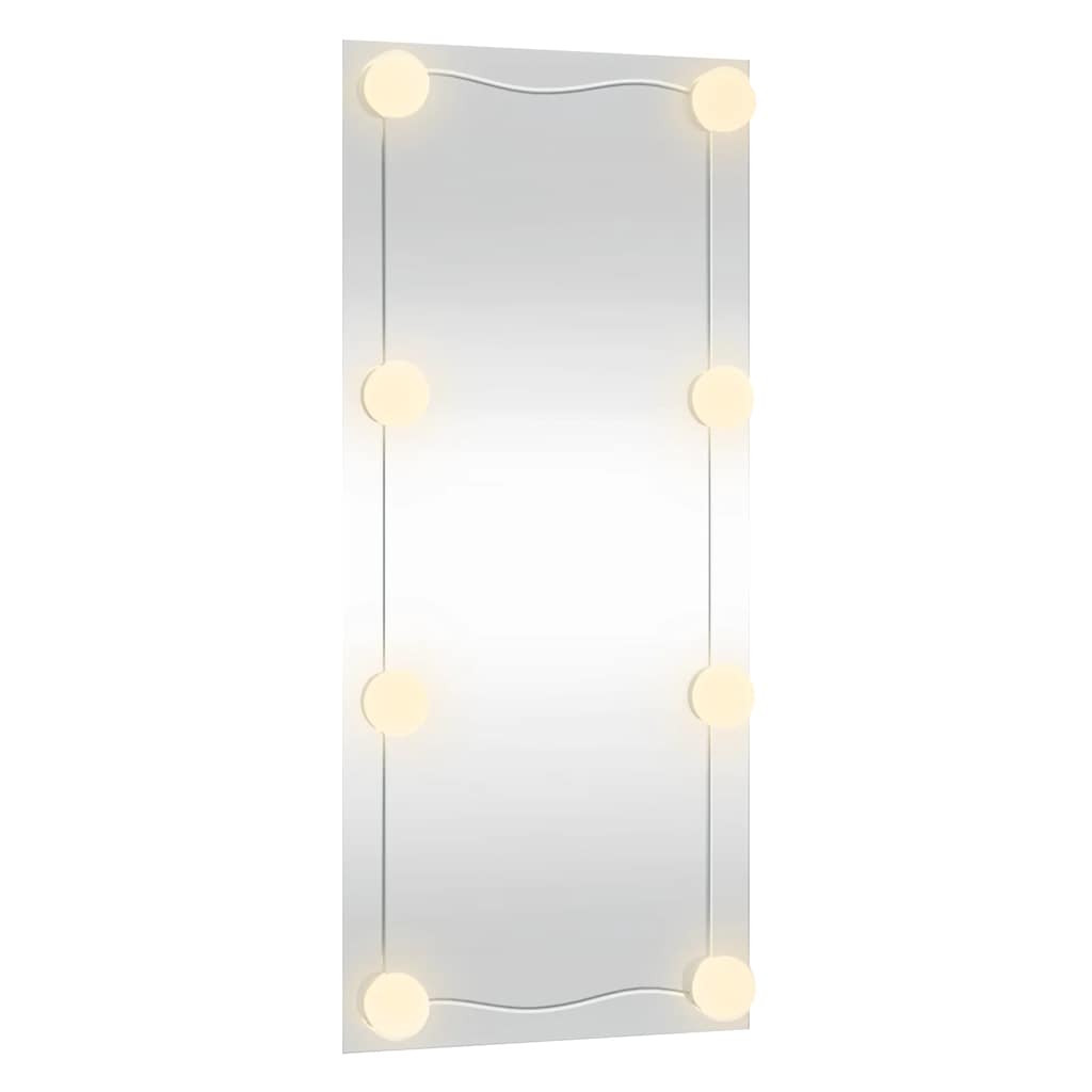 Oglindă de perete cu lumini LED 50x100 cm sticlă dreptunghiular GartenMobel Dekor