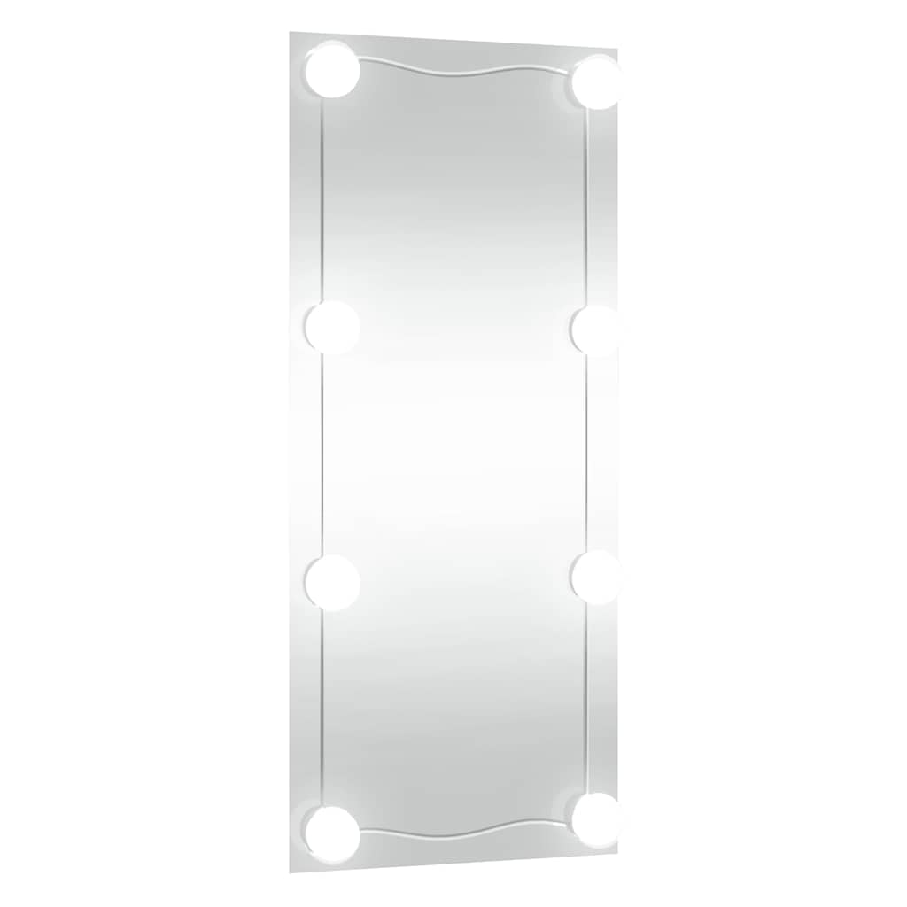 Oglindă de perete cu lumini LED 50x100 cm sticlă dreptunghiular GartenMobel Dekor
