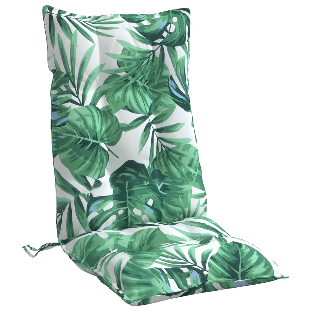 Perne de scaun spătar înalt, 4 buc, model frunze, textil Oxford GartenMobel Dekor