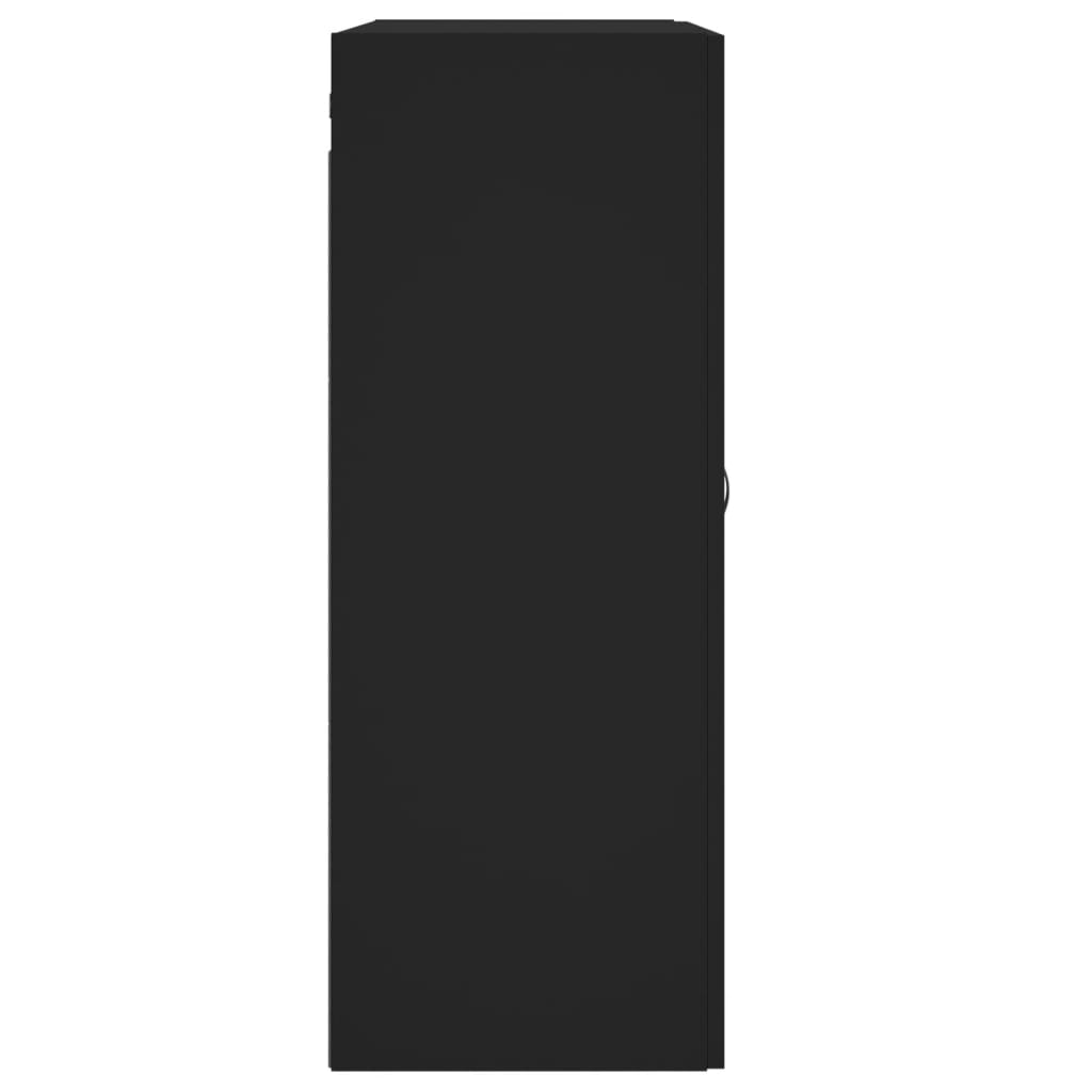 Dulap montat pe perete, negru, 69,5x34x90 cm, lemn prelucrat GartenMobel Dekor