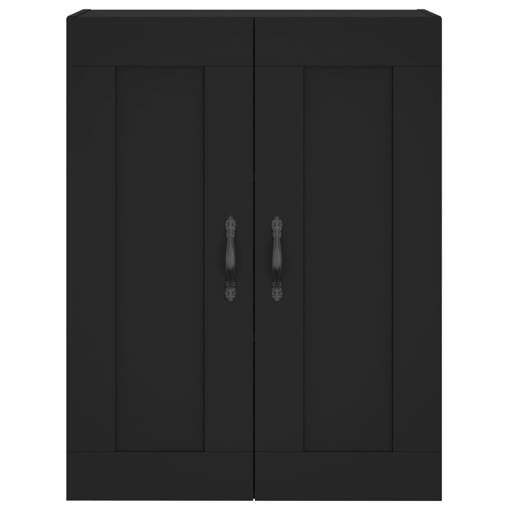Dulap montat pe perete, negru, 69,5x34x90 cm, lemn prelucrat GartenMobel Dekor