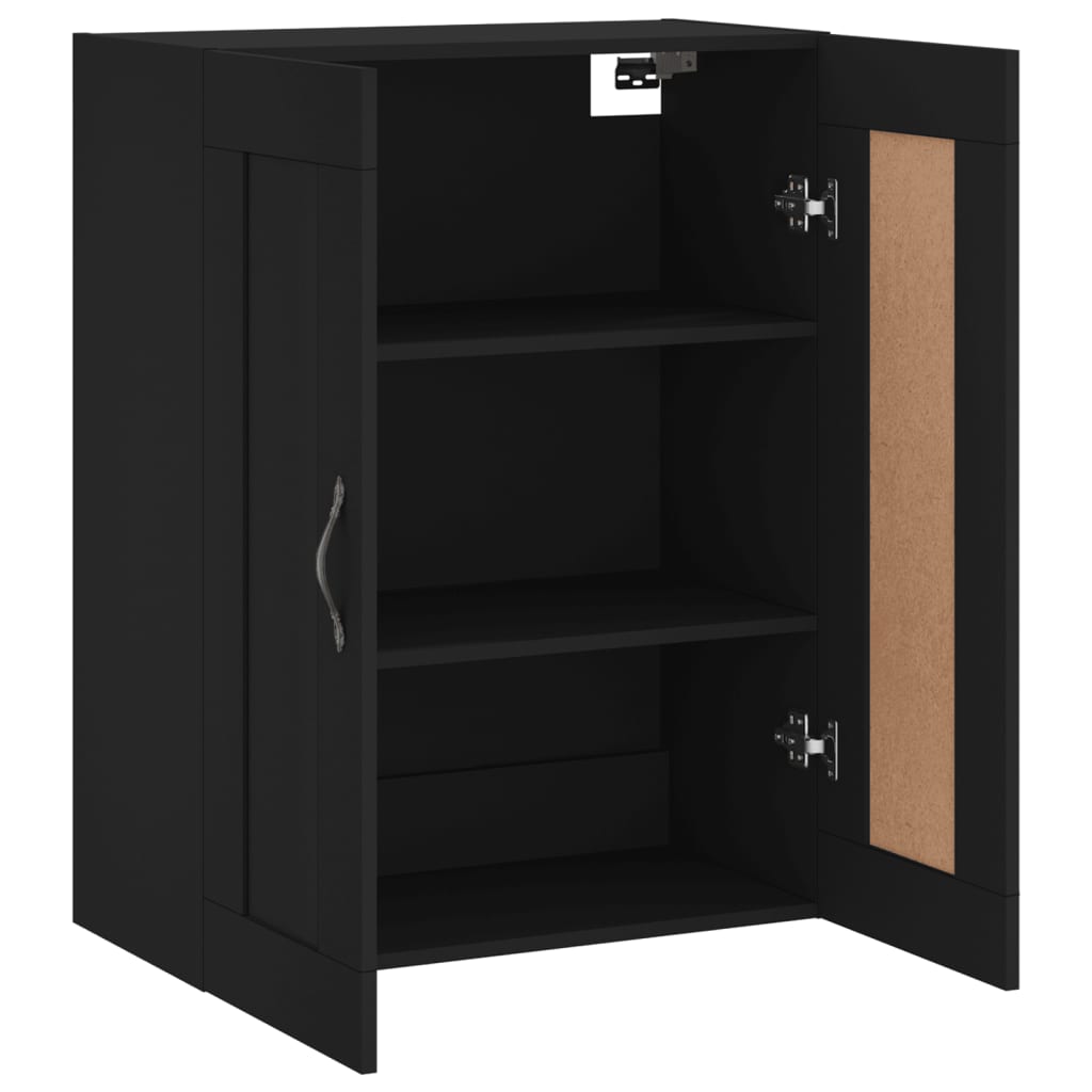 Dulap montat pe perete, negru, 69,5x34x90 cm, lemn prelucrat GartenMobel Dekor