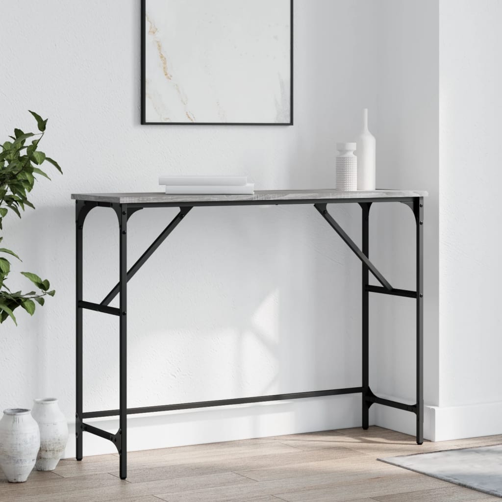 Măsuță consolă, gri sonoma, 100x32x75 cm, lemn prelucrat GartenMobel Dekor