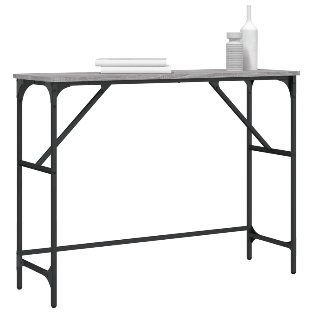 Măsuță consolă, gri sonoma, 100x32x75 cm, lemn prelucrat GartenMobel Dekor