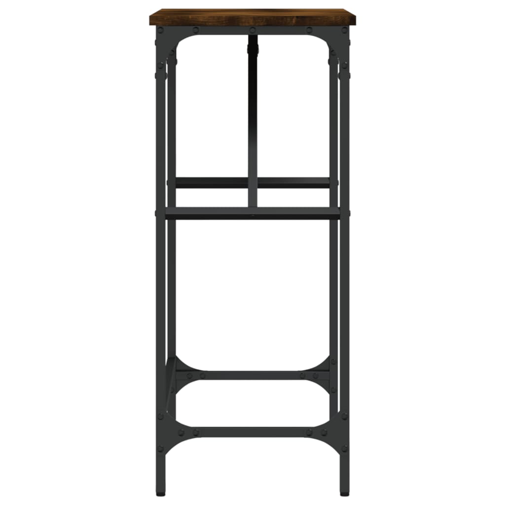 Măsuță consolă, stejar fumuriu, 75x32x75 cm, lemn prelucrat GartenMobel Dekor