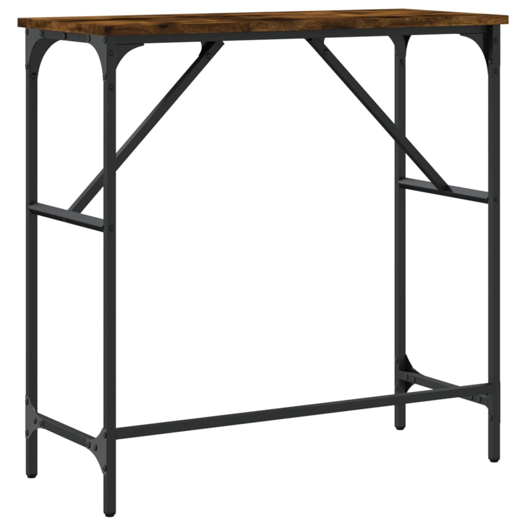 Măsuță consolă, stejar fumuriu, 75x32x75 cm, lemn prelucrat GartenMobel Dekor