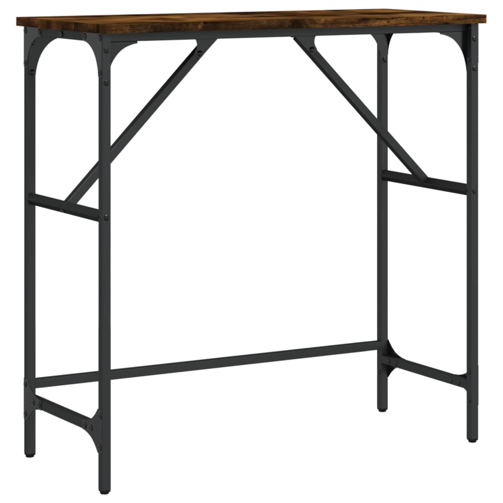 Măsuță consolă, stejar fumuriu, 75x32x75 cm, lemn prelucrat GartenMobel Dekor