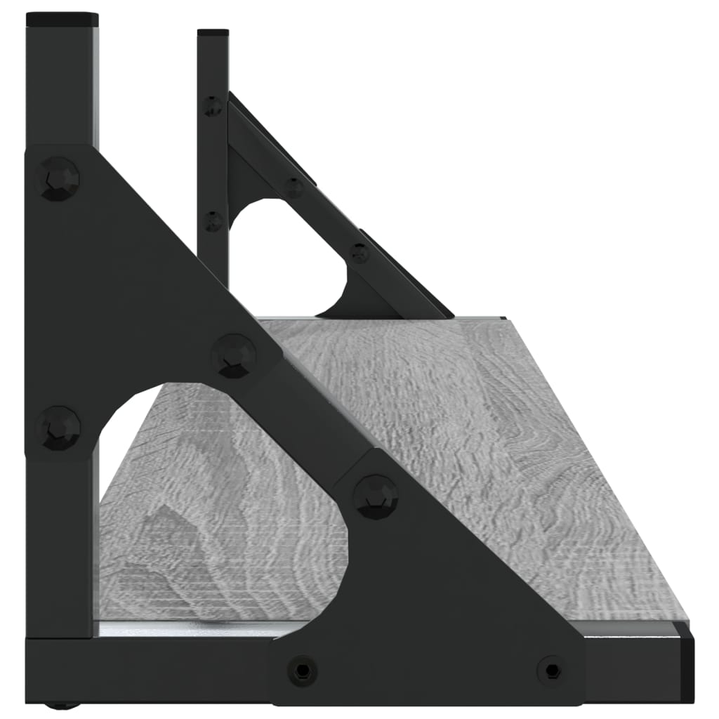 Rafturi de perete, 2 buc., sonoma gri, 60x15x15,5 cm GartenMobel Dekor