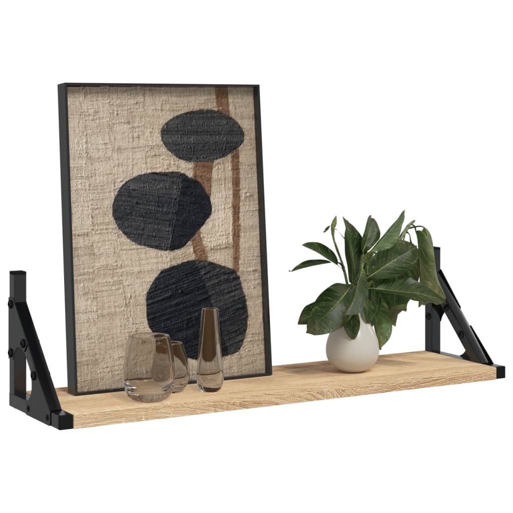 Rafturi de perete, 2 buc., stejar sonoma, 60x15x15,5 cm GartenMobel Dekor