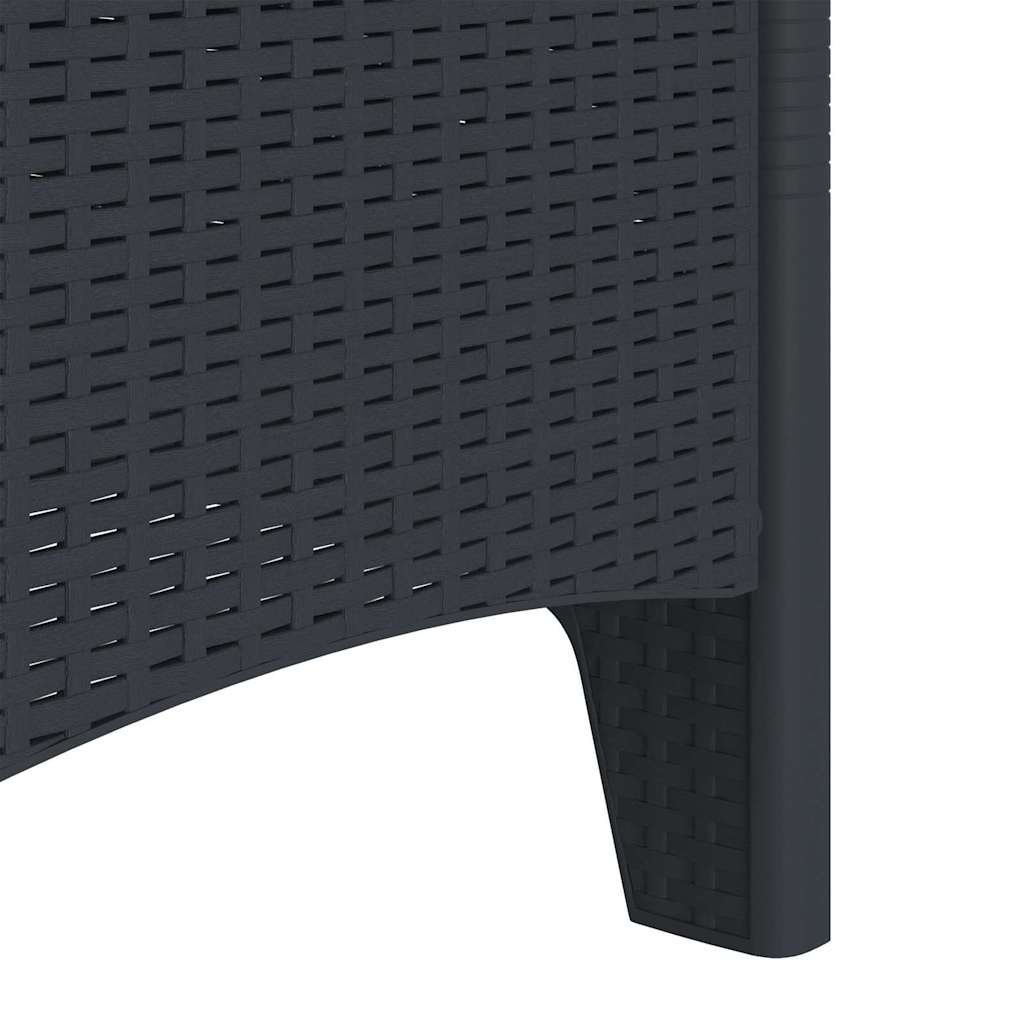 Scaun pentru Grădină 2 pcs Antracit Dimensiune: 53 x 49 x 85 cm GartenMobel Dekor