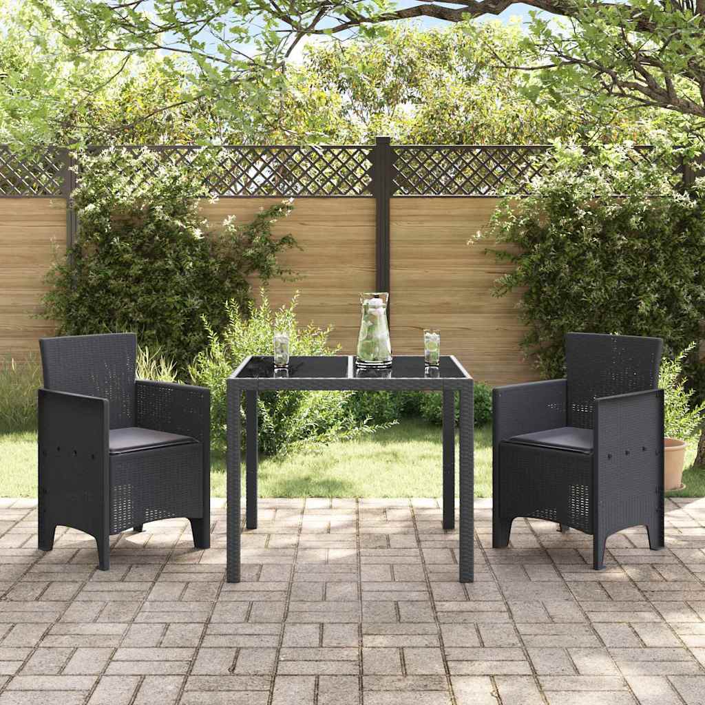 Scaun pentru Grădină 2 pcs Antracit Dimensiune: 53 x 49 x 85 cm GartenMobel Dekor