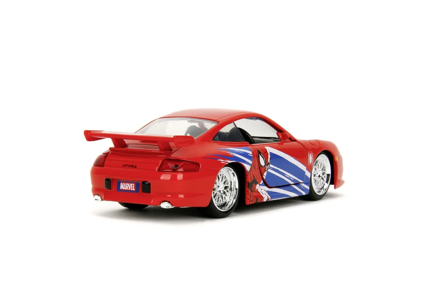 JADA MARVEL MASINUTA METALICA SPIDER MAN PORSCHE 911 GT3 RS SCARA 1 LA 32 SuperHeroes ToysZone