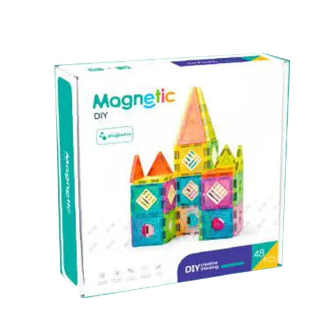 Set de constructie magnetic - 48 piese (5.5 cm) PlayLearn Toys