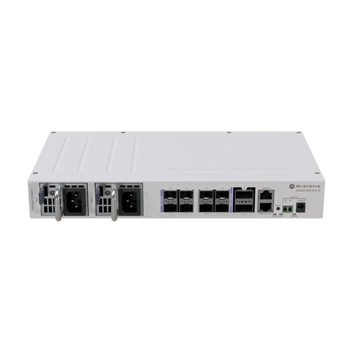 Switch 2 x QSF28 100G, 8 x SFP28 25G, 2 x RJ45 100 Mbps, 802.3bt PoE In, 1U - MikroTik CRS510-8XS-2XQ-IN SafetyGuard Surveillance