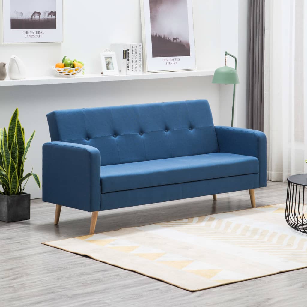 Canapea din material textil albastru GartenMobel Dekor