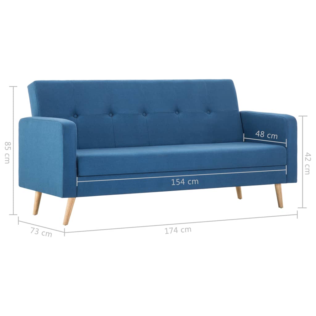 Canapea din material textil albastru GartenMobel Dekor