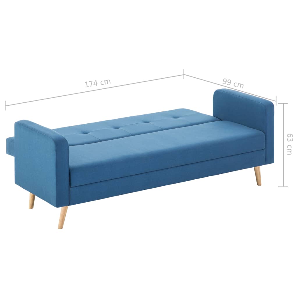 Canapea din material textil albastru GartenMobel Dekor