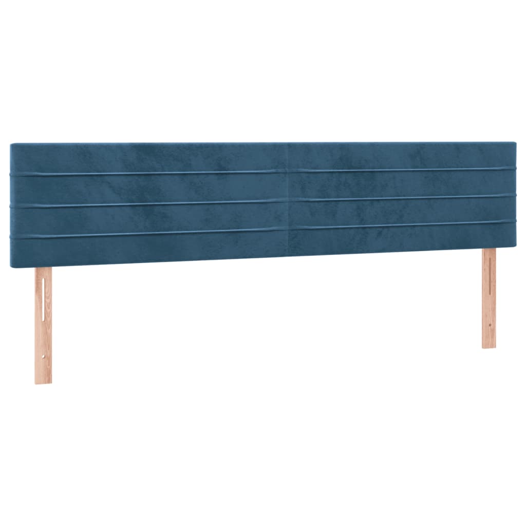 Pat box spring cu saltea, albastru închis, 120x190 cm, catifea GartenMobel Dekor