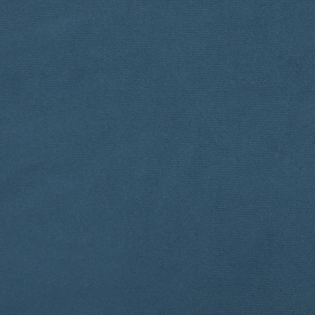 Pat box spring cu saltea, albastru închis, 120x190 cm, catifea GartenMobel Dekor
