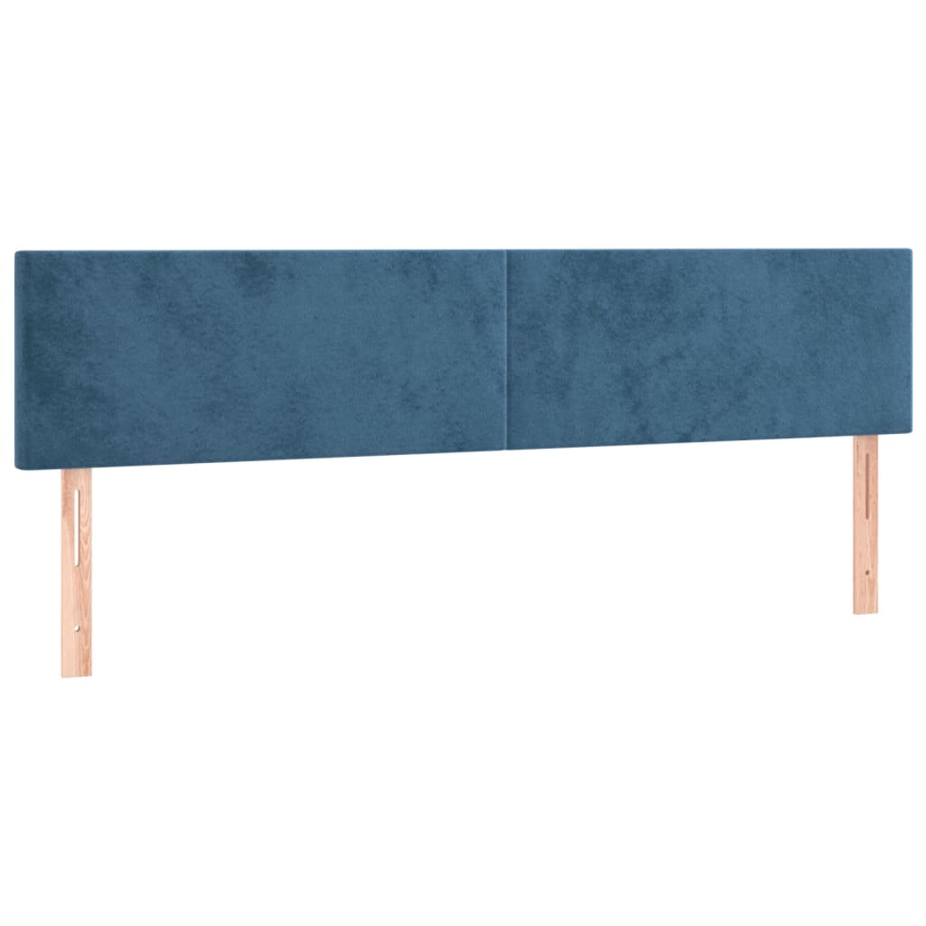 Pat box spring cu saltea, albastru închis, 120x190 cm, catifea GartenMobel Dekor
