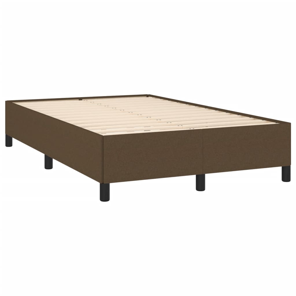 Pat box spring cu saltea, maro închis, 120x190 cm, textil GartenMobel Dekor