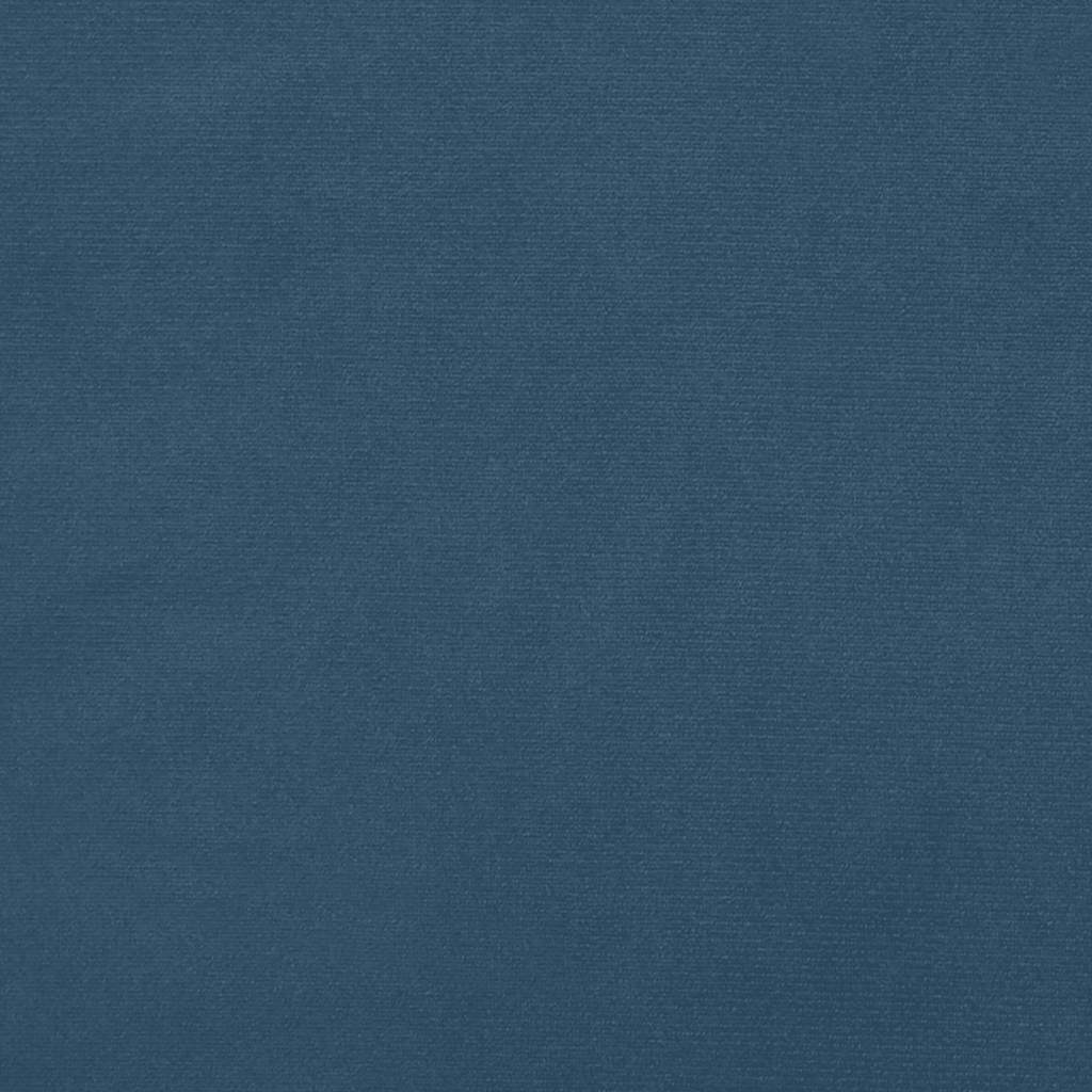 Pat box spring cu saltea/LED albastru închis 120x190cm catifea GartenMobel Dekor