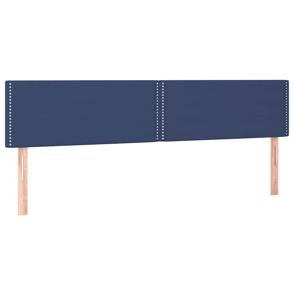 Pat box spring cu saltea, albastru, 120x190 cm, material textil GartenMobel Dekor