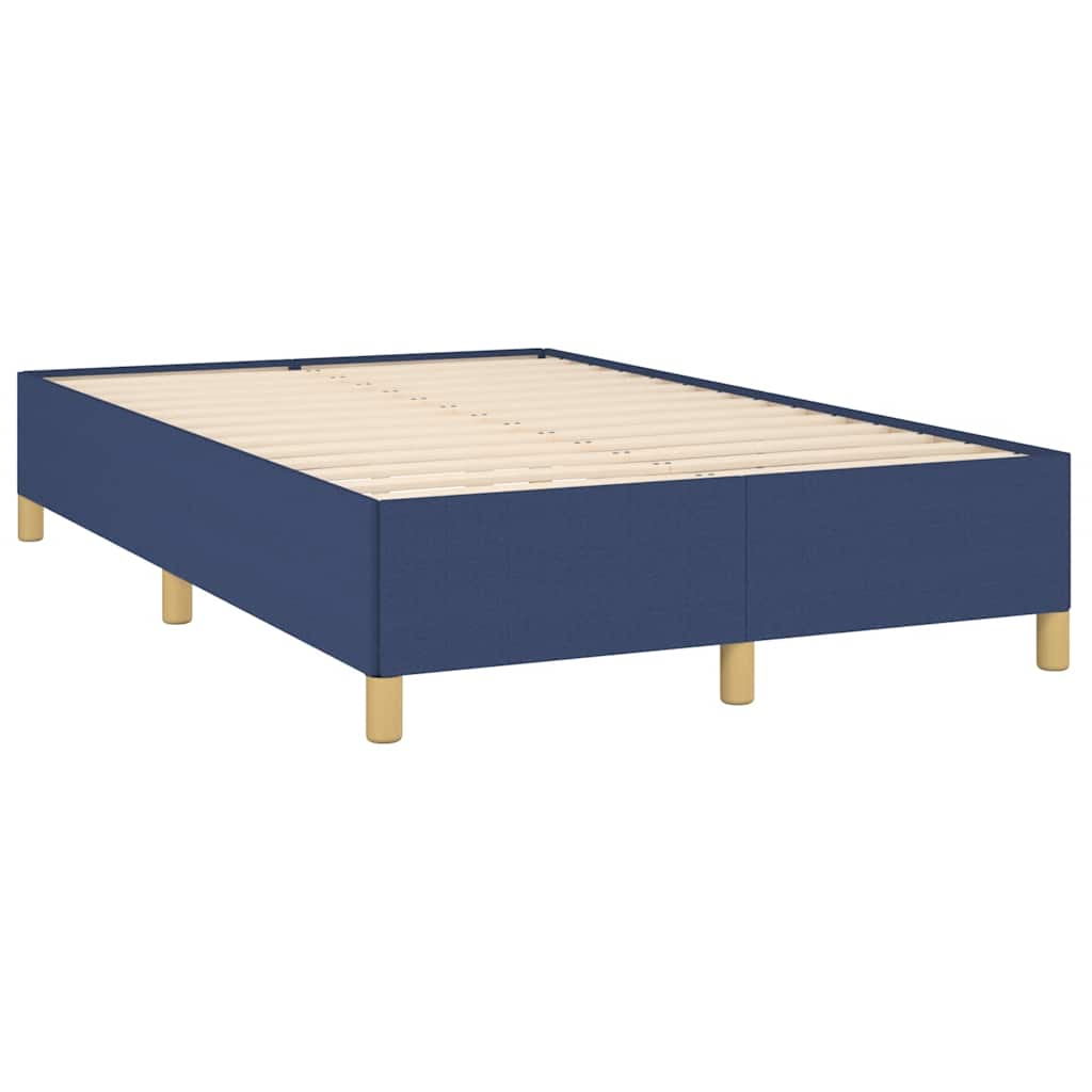 Pat box spring cu saltea, albastru, 120x190 cm, material textil GartenMobel Dekor