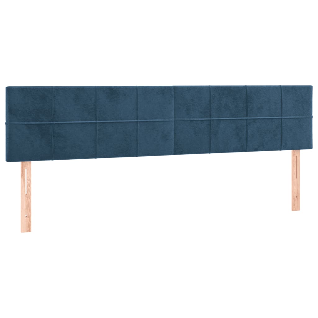Pat box spring cu saltea, albastru închis, 120x190 cm, catifea GartenMobel Dekor