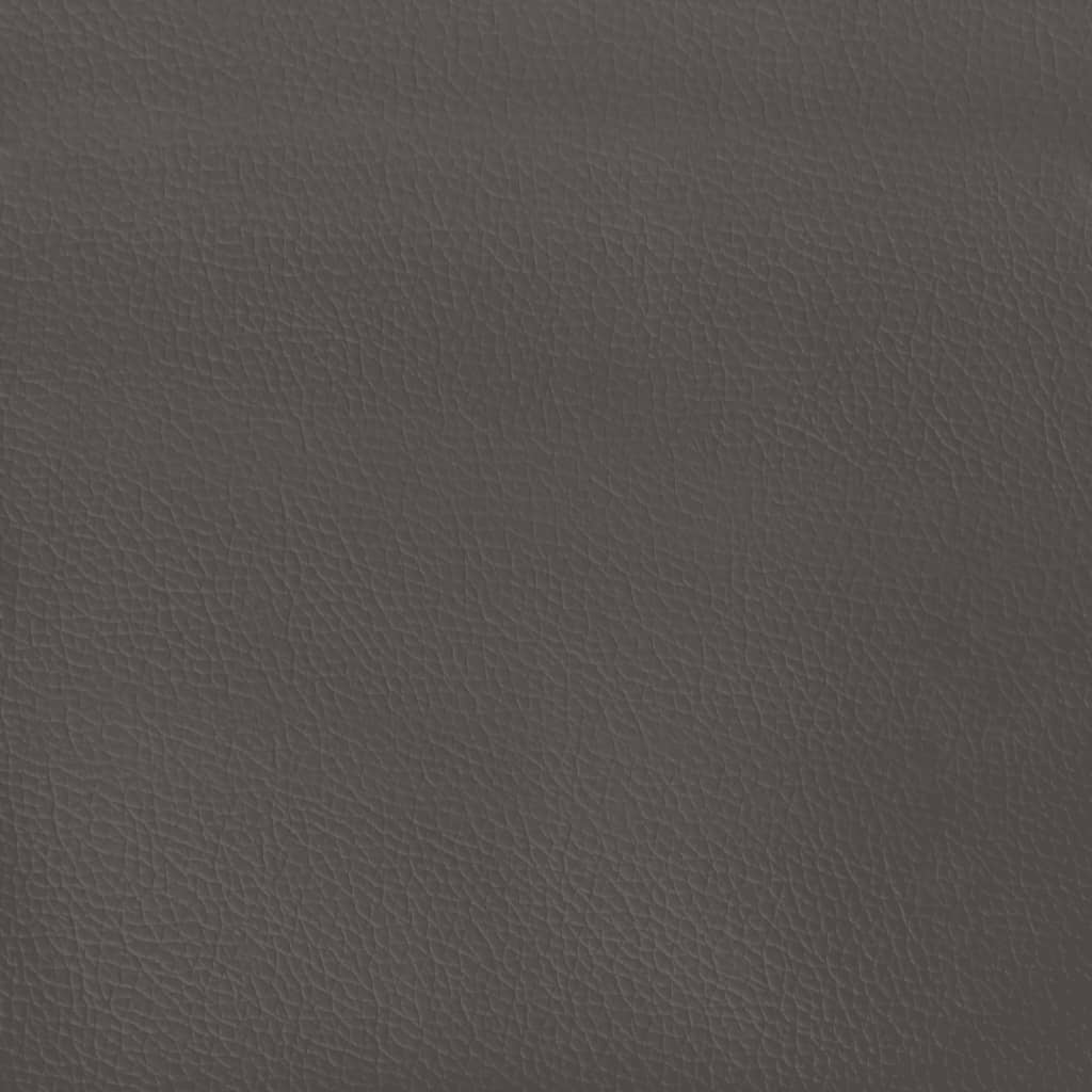 Pat box spring cu saltea, gri, 120x190 cm, piele ecologică GartenMobel Dekor
