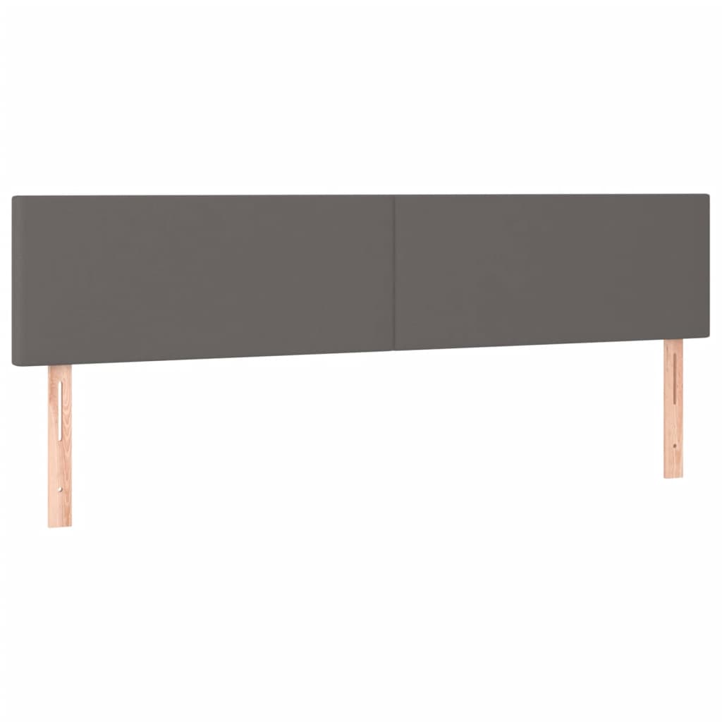 Pat box spring cu saltea, gri, 120x190 cm, piele ecologică GartenMobel Dekor
