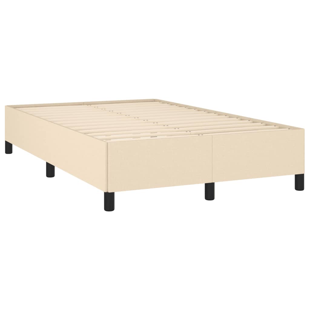 Pat continental cu saltea, crem, 120x190 cm, textil GartenMobel Dekor