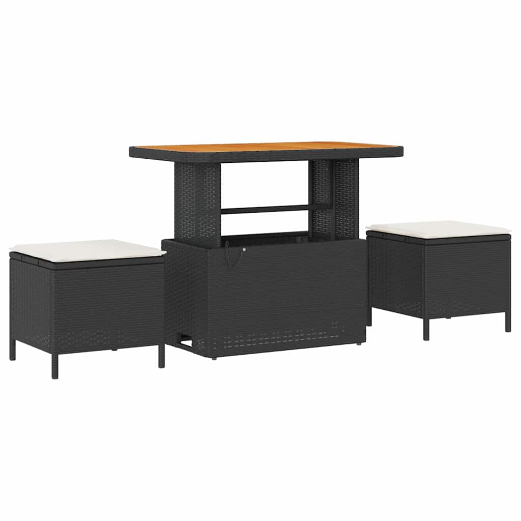 Set de canapele pentru grădină 11 pcs Negru Rattan poli GartenMobel Dekor