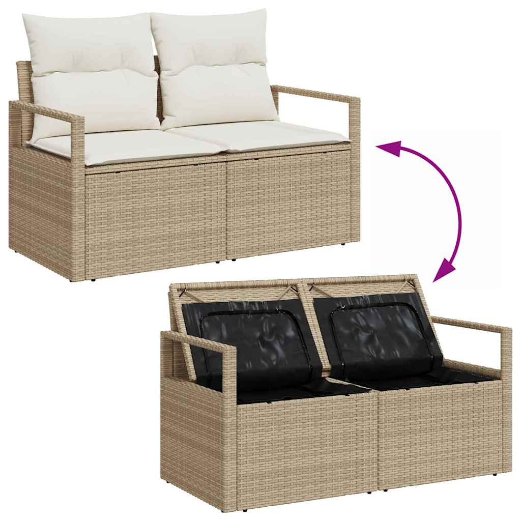 Set de canapele pentru grădină cu pernă 8 pcs Bej și crem GartenMobel Dekor