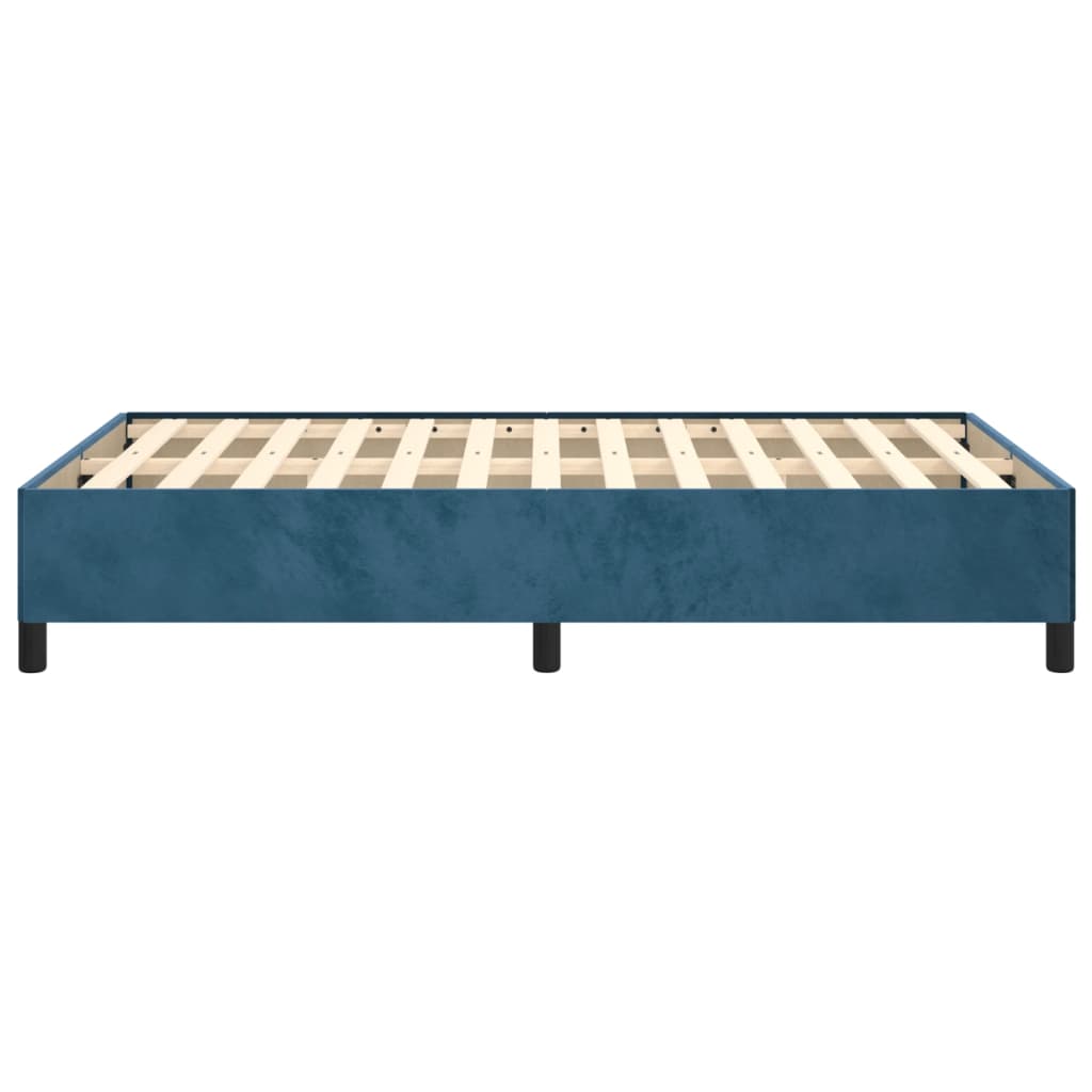Cadru de pat fără saltea albastru închis 120x190 cm catifea GartenMobel Dekor