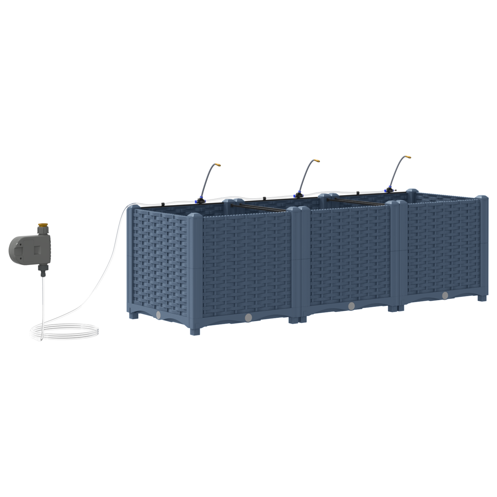 Ghivece pentru grădină Gri 120 x 40 x 37.5 cm Oțel GartenMobel Dekor