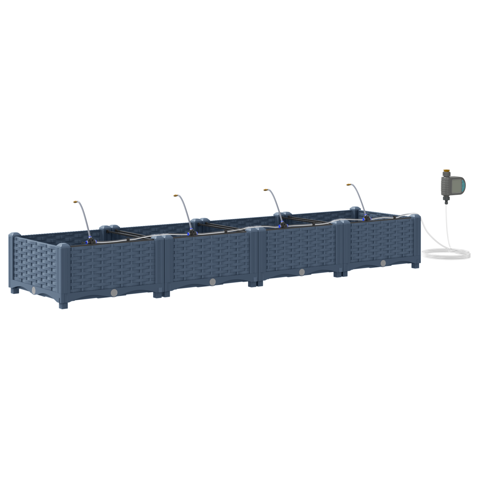 Ghivece pentru grădină Gri 160 x 40 x 22 cm Oțel GartenMobel Dekor