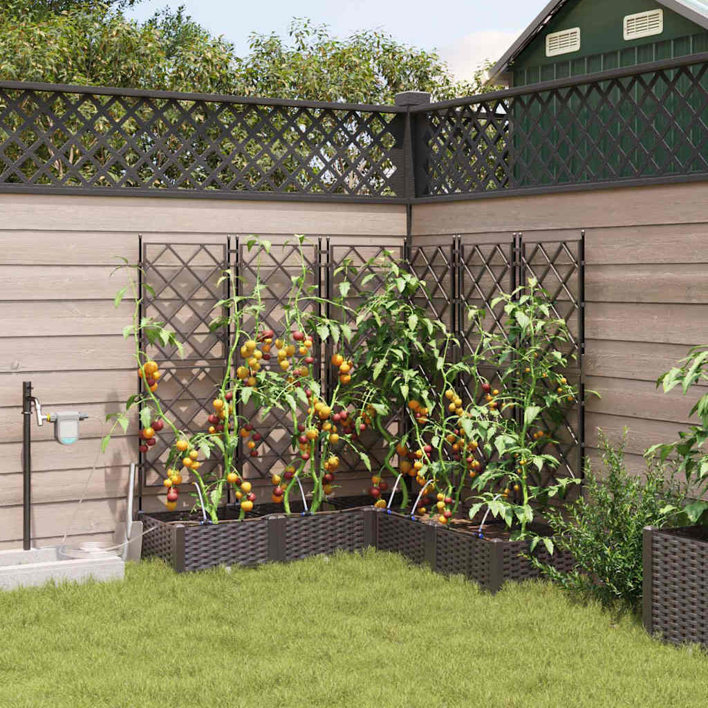 Ghivece pentru grădină Maro 120 x 120 x 126 cm Oțel GartenMobel Dekor