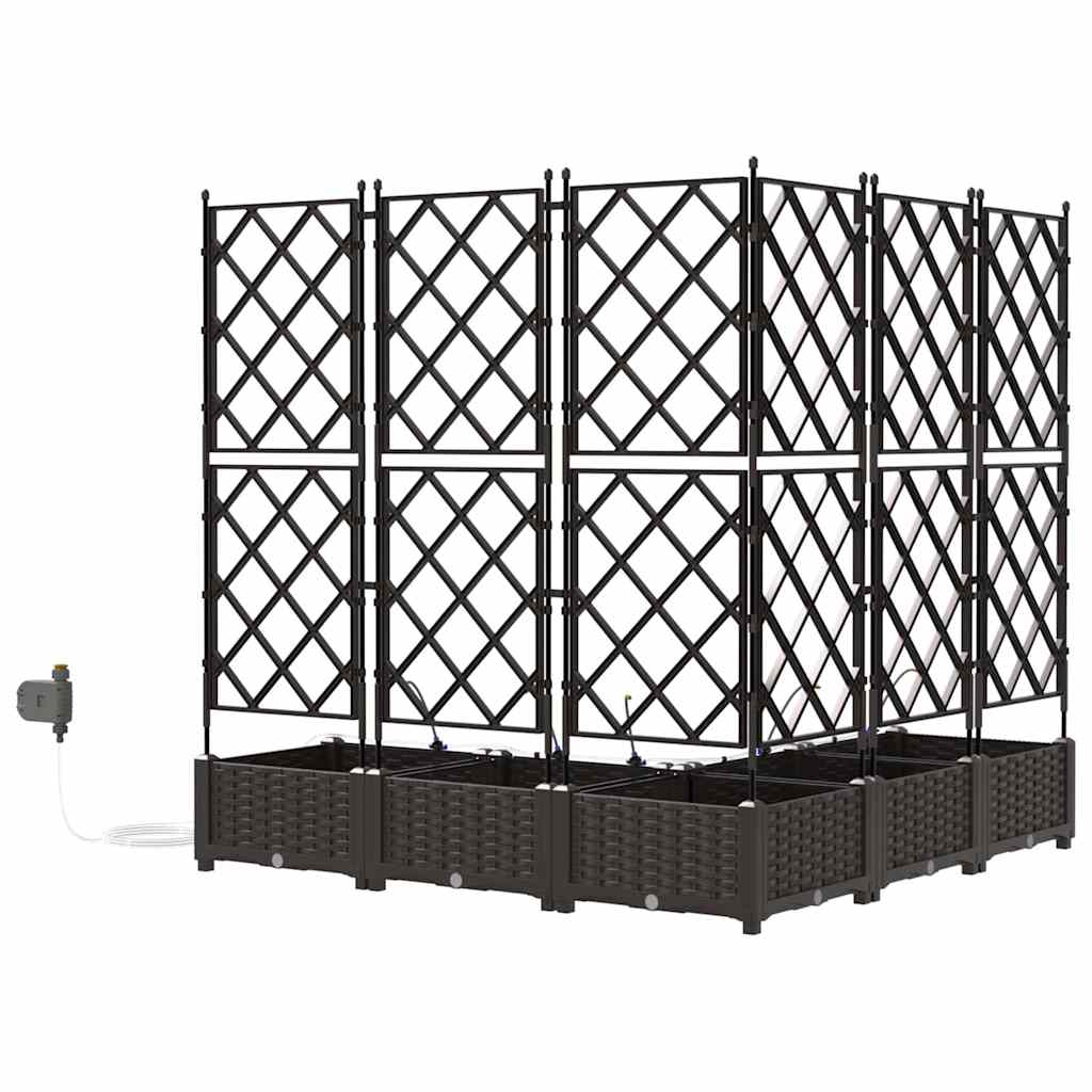 Ghivece pentru grădină Maro 120 x 120 x 126 cm Oțel GartenMobel Dekor