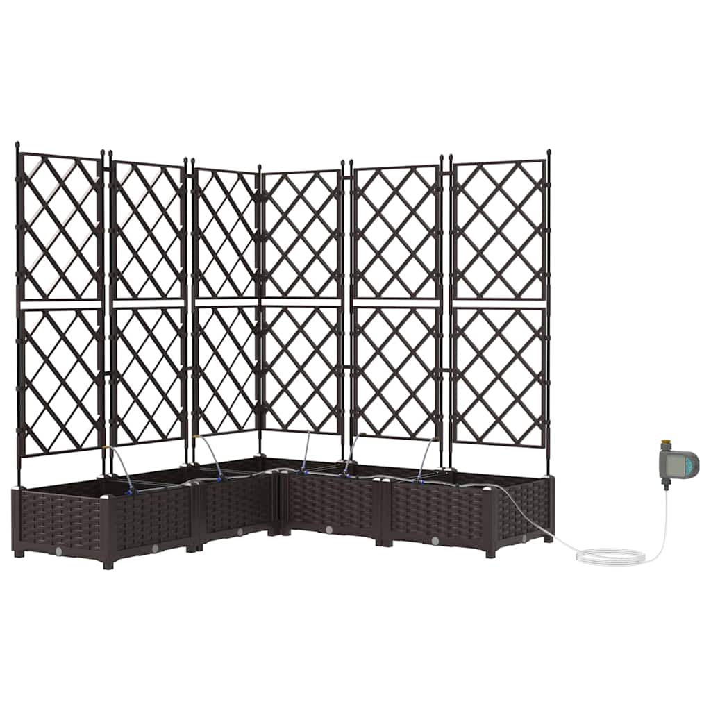 Ghivece pentru grădină Maro 120 x 120 x 126 cm Oțel GartenMobel Dekor