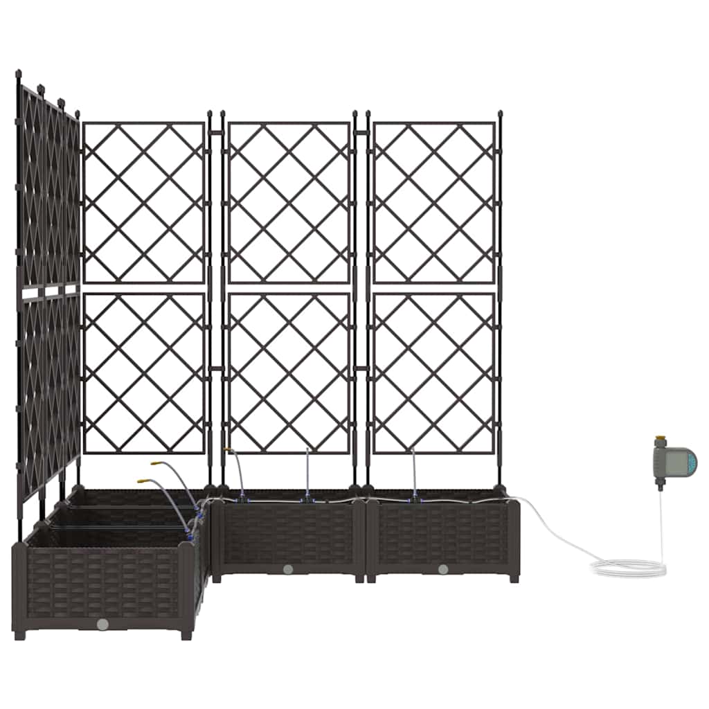 Ghivece pentru grădină Maro 120 x 120 x 126 cm Oțel GartenMobel Dekor