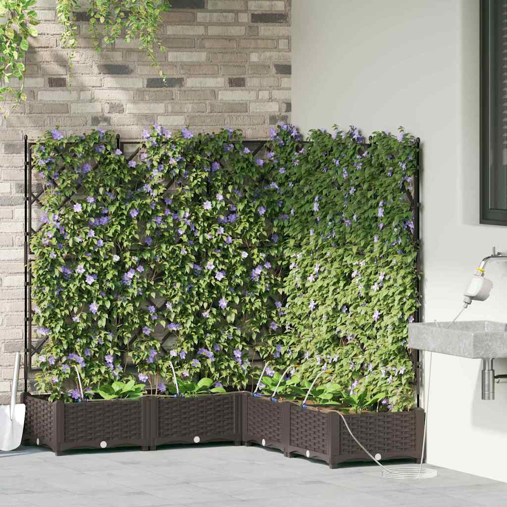 Ghivece pentru grădină Maro 120 x 120 x 126 cm Oțel GartenMobel Dekor
