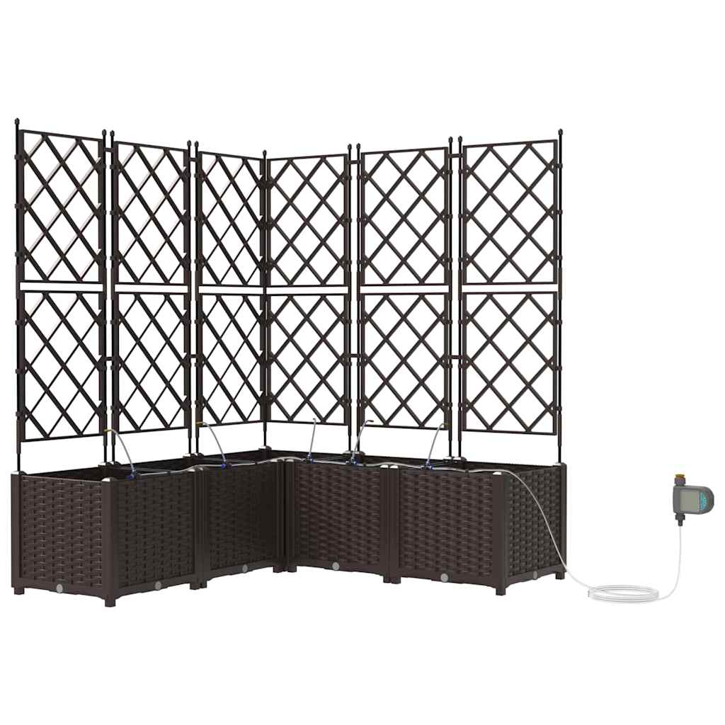 Ghivece pentru grădină Maro 120 x 120 x 142 cm Oțel GartenMobel Dekor