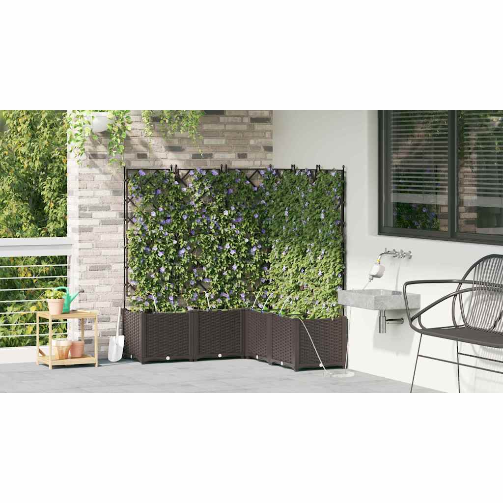 Ghivece pentru grădină Maro 120 x 120 x 142 cm Oțel GartenMobel Dekor