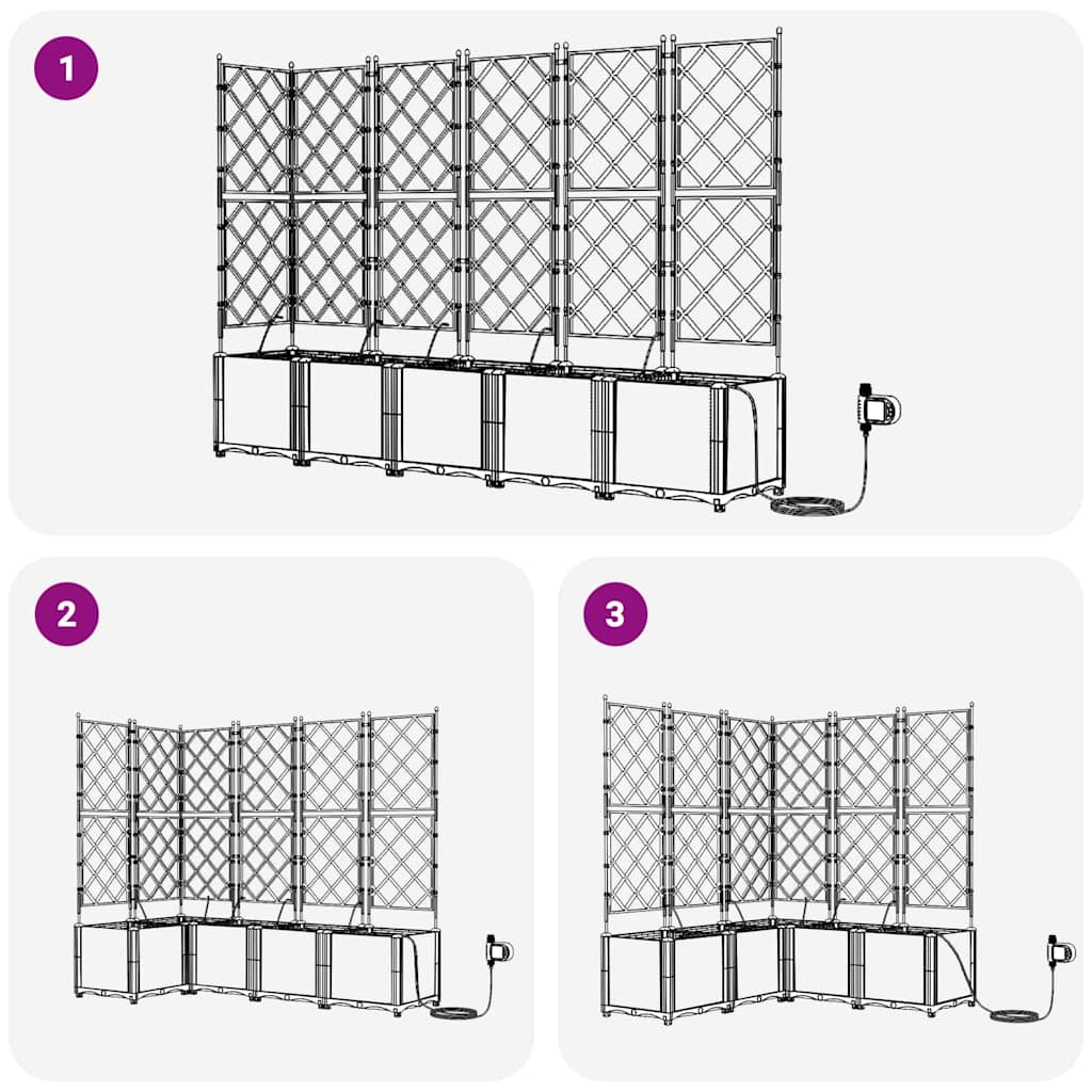 Ghivece pentru grădină Maro 120 x 120 x 142 cm Oțel GartenMobel Dekor