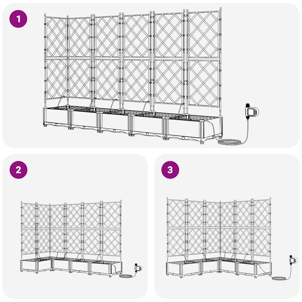 Ghivece pentru grădină Negru 120 x 120 x 126 cm Oțel GartenMobel Dekor