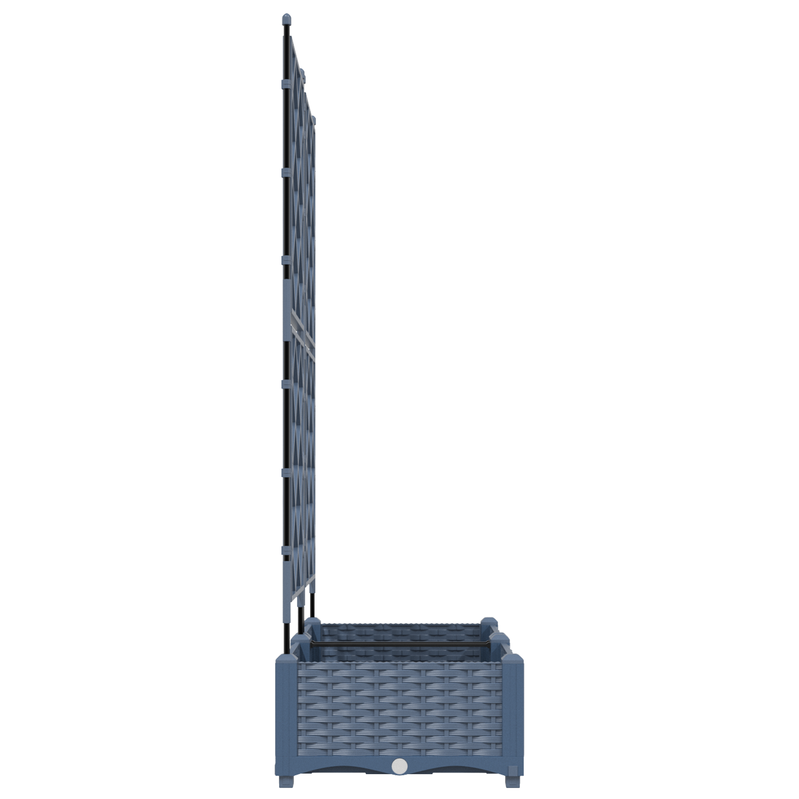 Ghiveci de grădină cu trellis 2 pcs Gri 80 x 40 x 125.5 cm PP GartenMobel Dekor