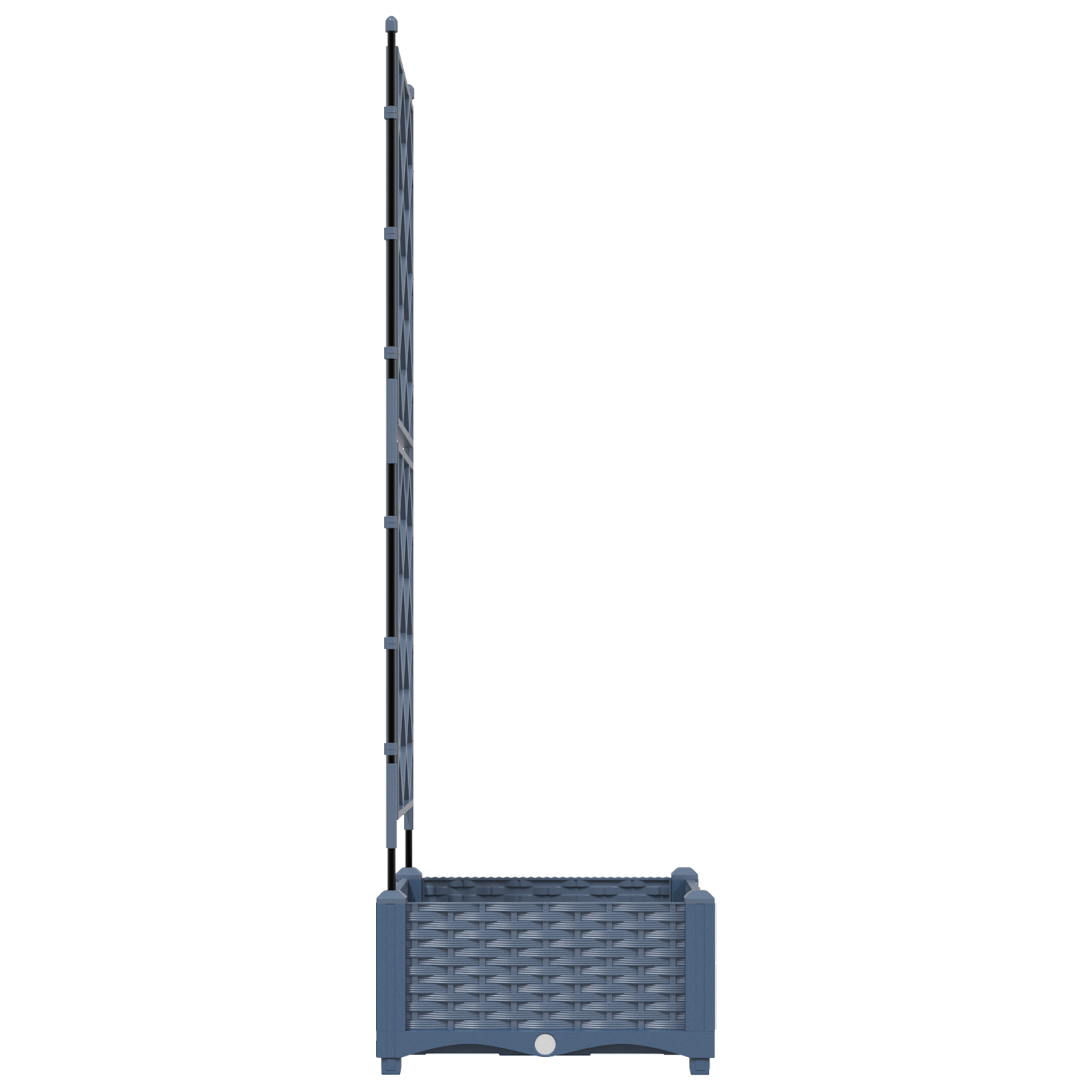 Ghiveci de grădină cu trellis Gri 40 x 40 x 125.5 cm PP GartenMobel Dekor