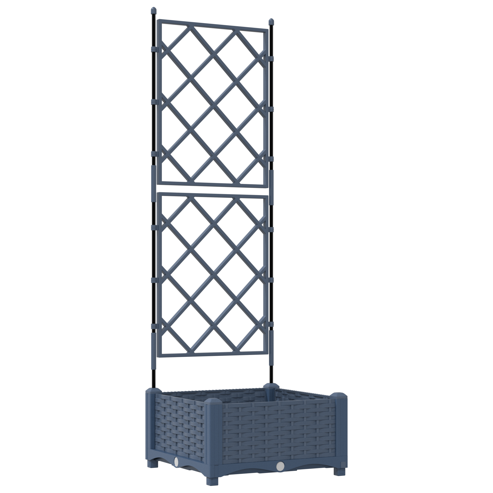 Ghiveci de grădină cu trellis Gri 40 x 40 x 125.5 cm PP GartenMobel Dekor